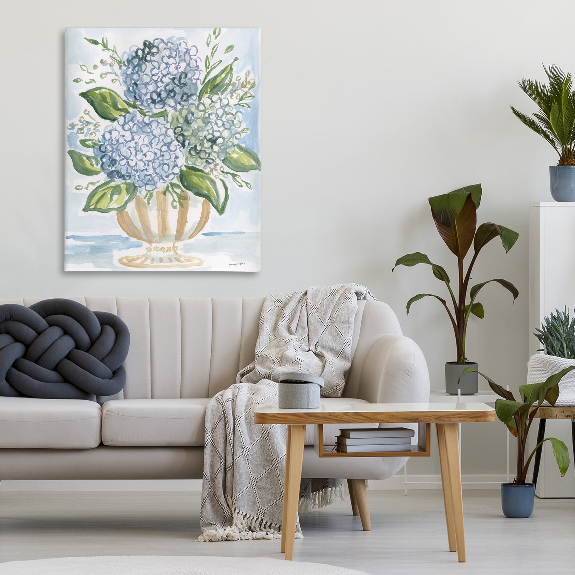 Stupell Industries Serena Pastel Hydrangea Bouquet Canvas Wall Art, design by Haley Knighten