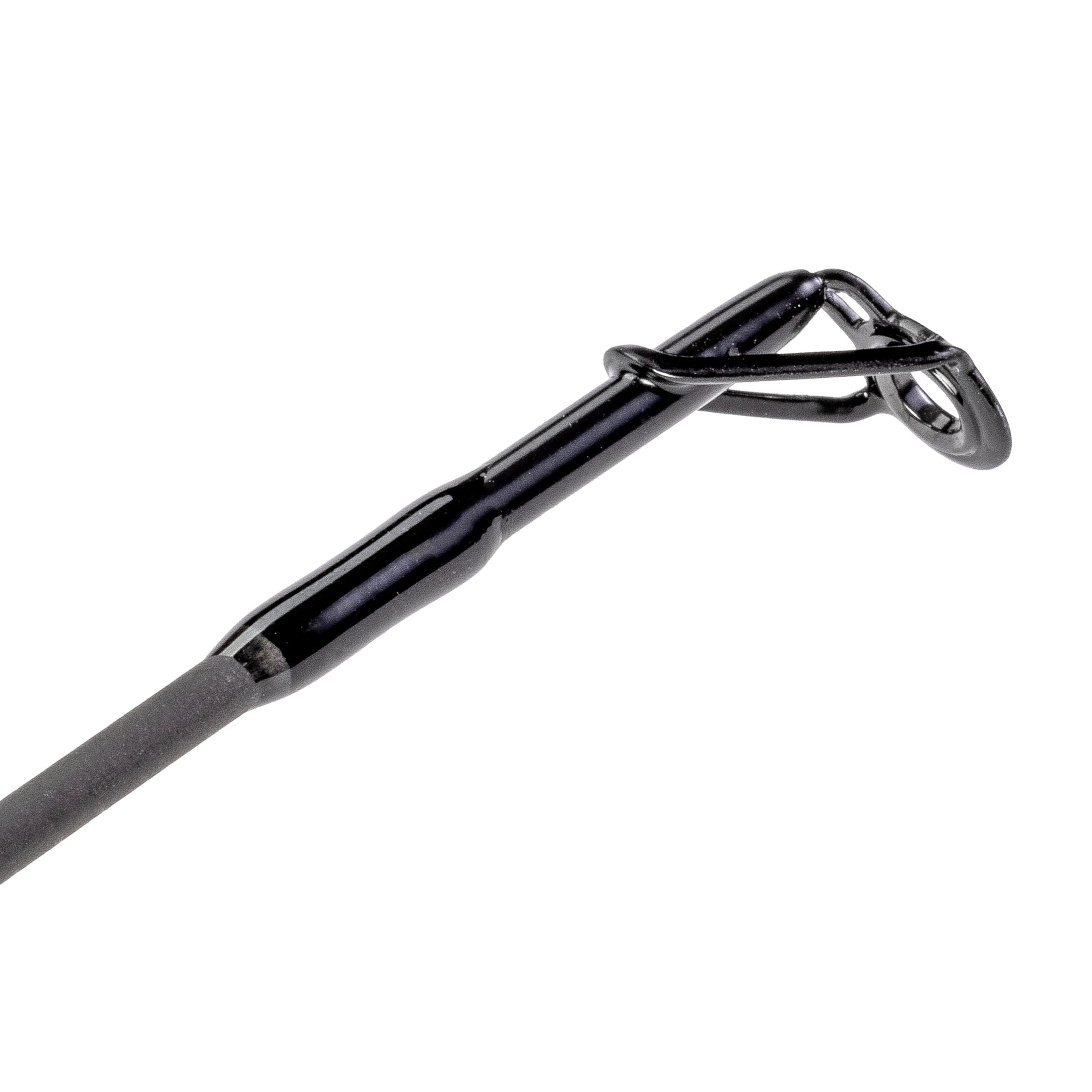 Lew’s TP2 Spinning Fishing Rod, 6-Foot 6-Inch, 1-Piece HM45 Graphite Rod with Medium-Light Power and Fast Action, Winn Dri-Tac Split-Grip, SoftTouch Reel Seat, No Foul Hook Keeper, Black/Gray