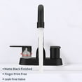 thumbnail image 2 of IVV 4 Inch Bathroom Faucets for Sink - 2 Handle Centerset Vanity Faucets w/ High Arc Swivel Spout, 2/3 Holes Lavatory Faucet for Bathroom Sink RV Vanity (Matte Black), 2 of 6