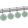 thumbnail image 2 of Pineapple Shower Curtain Hooks（Set of 12）for Home Hotel Shower Rods Bathroom Crystal Glass Print Stainless Steel Round Curtain Hooks, 2 of 5