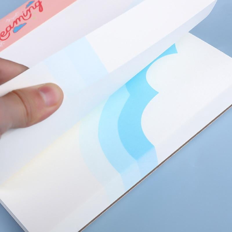 Zeiwohndc Selves-Stick Note Pad Removable Stick Memo Pad Simple Design Writing Notepads