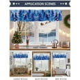 thumbnail image 6 of Curtain Valance, Christmas Forest Snowflake Tree Winter Dark Blue Gray White Short Rod Pocket Window Treatment for Living Room, Bedroom, Kitchen, Bathroom, 1 Panel, 54" X 18", 6 of 8
