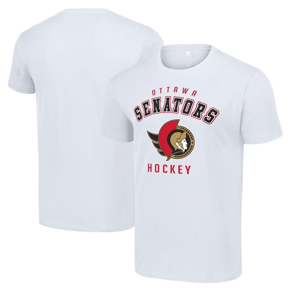 Men's Starter White Ottawa Senators Logo T-Shirt