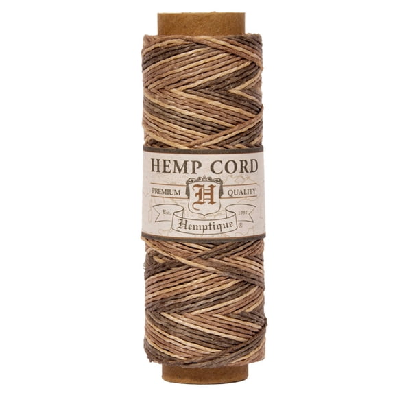 Hemptique Hemp Cord Spool, Variegated 10 lb, 205 ft