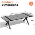 thumbnail image 2 of Pellebant 94" Outdoor Dining Table for 8-10, Aluminum Sturdy Frame with Umbrella Hole, Gray Wood-Grain Top, 2 of 4
