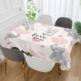 thumbnail image 2 of Yayeee Tablecloths 54" x 54" Rectangle Wrinkle Resistant Party Table Cover, Cute Elephant, 2 of 8