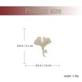 thumbnail image 5 of PENIKOKO Women's Ginkgo Leaf Brooch, Lightweight Golden Metal Pin, Elegant Nature-Inspired Jewelry Accessory, 5 of 6
