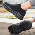 thumbnail image 6 of Domzle Womens Mens Slip on Walking Shoes Comfort Lightweight Casual Sneakers Non-Slip Breathable Work Shoes Mesh Sport Casual Fashion Running Sneakers Black, 6 of 7