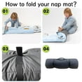 thumbnail image 5 of AOLOA Custom Night Sky Nap Mat for Toddlers, Personalized Bat Sleeping Bag with Nap Blanket, Moon and Stars Roll Up Mat for Preschool or Daycare(Cushions + Pillows22.5"x55"+Blanket size: 33.5" x 45"), 5 of 8