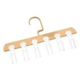 thumbnail image 2 of Percha para ropa y calcetines con 6 ganchos desmontables, organizador multiusos para armario. Beige, 2 of 9
