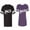 Men Black / Women Purple, variant on To Infinity And Beyond Matching Couple Cotton Jerseys (Men Black / Women Black) (Men S / Women S)