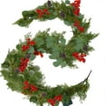 thumbnail image 2 of HOZADOIE Simulation Rattans Home Decoration Rattan Red Fruit Christmas Flower Christmas Decoration Rattan Hotel Mall Door Hanging Arrangement Christmas Decoration, 2 of 9