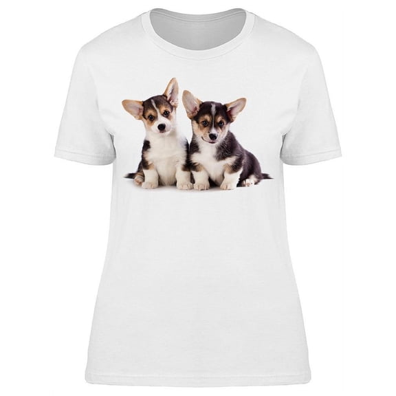 Two Little Dogs T-Shirt Women -Image by Shutterstock Women T-Shirt, Female XX-Large