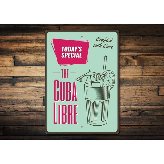 Specialty Drink Novelty Decor, Metal Wall Sign - 10x14 Inches