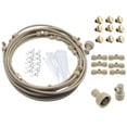 thumbnail image 4 of Kit de enfriamiento de niebla de rociador de agua para patio Misters Adaptador de latón Enfriador Línea de nebulización Kit de sistema de enfriamiento Beige 6m 45Piezas Macarena Línea de nebulización de ventilador, 4 of 8