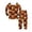 Orange, variant on Toddler Boys 2 Pieces Clothing Set Halloween Sleepwear Set Long Sleeve Printed Tops and Pants Outfit Sets Size 2-3T ,Orange
