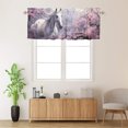 thumbnail image 2 of Running Horse Curtains Valances for Home Decor Pink Floral Cherry Blossom Farm Animal Window Treatment Valance Curtains for Bathroom 54 by 18 in, 1 Panel, 2 of 6