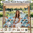 thumbnail image 6 of SDJPOI 2-3 Seater Porch Swing Replacement Cushion, Thicken 4" Waterproof Outdoor Bench Cushions with Backrest for Outdoor Furniture ( fresh summer，70in*40in）, 6 of 6