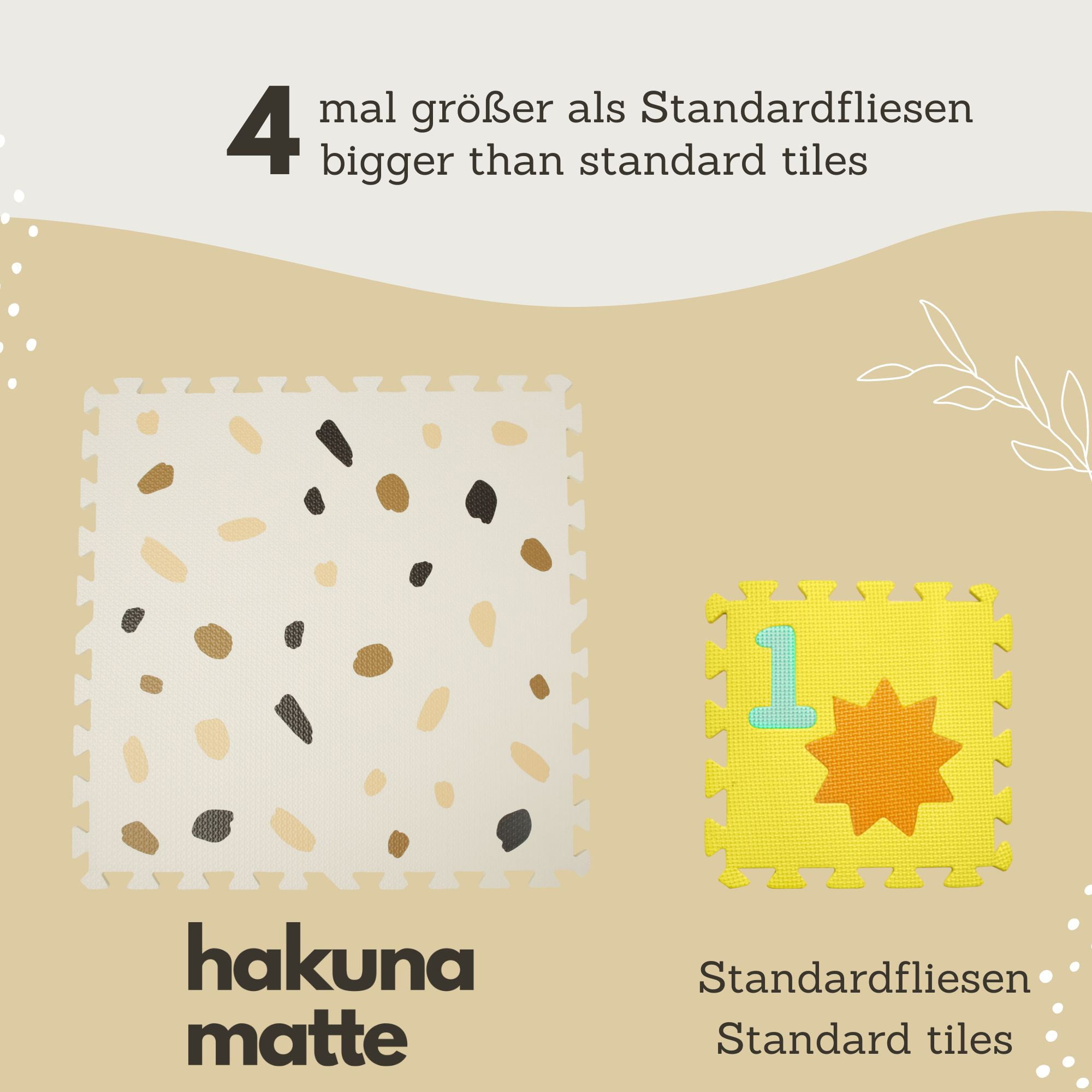 Hakuna Matte: Stylish Baby Play Mat: Confetti & White Design - 72x48', 6 XXL Foam Floor Tiles, Thick Puzzle Mat For Crawling, Tummy Time, Playpen