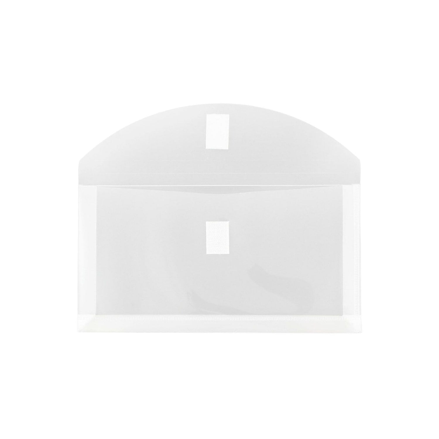 JAM Paper JAM Paper Plastic Envelopes with Hook & Loop Closure #10 Booklet Wallet 5.25 x 10 with 1 Inch