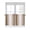 Light Brown, variant on Tier Curtains 45 Inches Long, Brown Ombre Window Treatment Curtain Drapes, Modern Gradient Art Abstract Small Curtain Drapes for Bathroom Laundry Room, 27.5"x45", 2 Panels