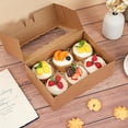 thumbnail image 3 of 20 Pack Brown Cookie Boxes with Window & Stickers, 9x6x3 Inch Brown Bakery Boxes Pastry Containers for Chocolate Covered Strawberries, Candy, Muffins, Donuts, 3 of 6