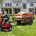 thumbnail image 3 of Lumiparty 1500LB Heavy Duty Steel ATV Dump Trailer, 15 Cu.Ft Pull Behind Utility Trailer, All-Terrain Tires for Garden/Yard/Lawn, Black & Orange, 3 of 8