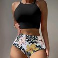 thumbnail image 2 of Conjunto de bikini con estilo para mujer, traje de baño de dos piezas, traje de baño sólido, ropa de playa OAVQHLG3B Store  lin121212, 2 of 4