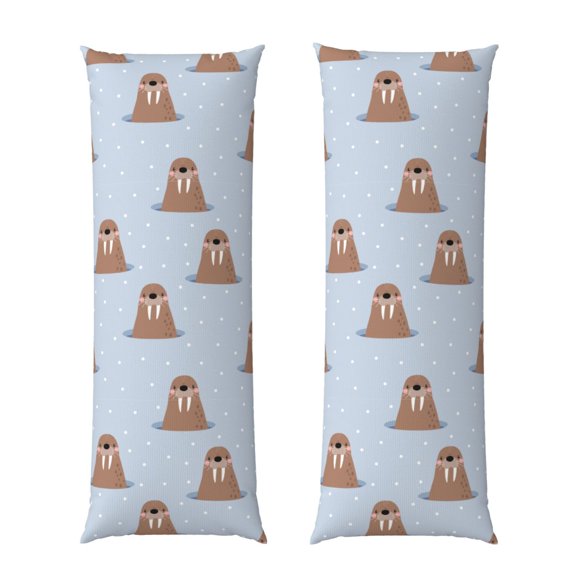 Kdxio Housse de Coussin de Corps Imprimé Morse Ludique avec Fermeture Éclair, Taie d'Oreiller Douce, Longue Housse de Coussin, 20x54 Pouces