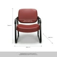 thumbnail image 3 of OFM Model 407-VAM Big and Tall Guest and Reception Chair with Arms, Anti-Microbial/Anti-Bacterial Vinyl, Wine, 3 of 15
