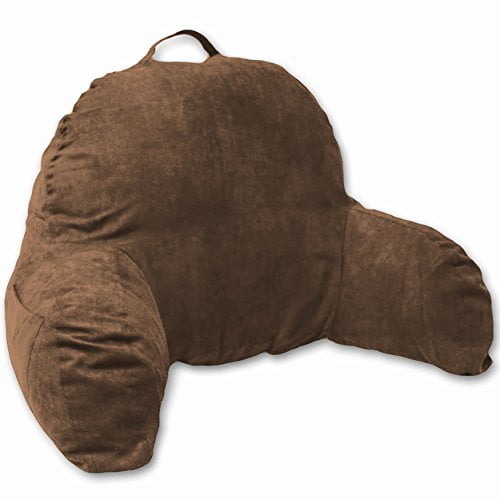 Deluxe Comfort Repose-lit en Microsuè - Chaise Longue de Lecture et de Repos - Oreiller de Soutien pour s'Asseoir - Fibre de Remplissage Douce Mais Fermement Rembourrée -