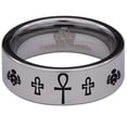 thumbnail image 2 of Ankh Tungsten Carbide Ring, 2 of 9