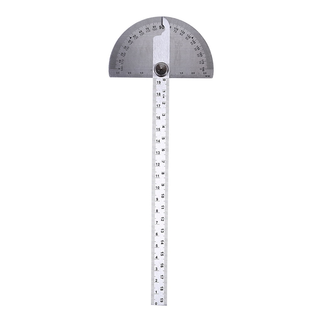 Details about   Stainless Steel 180 degree Protractor Angle Finder Rotary Measuring Ruler 