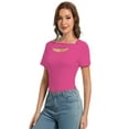 thumbnail image 2 of Womens Summer Short Sleeve T Shirts Knit Slim Fit One Piece Cutout Scoop Neck Going Out Date Night Tops, 2 of 6