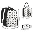 thumbnail image 2 of Disketp Border Collie Dog Mochila Estampada de Gran Capacidad con Lonchera y Estuche, Set de 3 Piezas para Estudiantes, 2 of 7