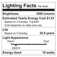 thumbnail image 3 of Sunlite LED 24" Linear Dual Strip Fixture, 15W, 3000K Warm White, 1800 Lm, 3 of 3
