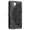 thumbnail image 3 of Flip Case for iPhone 16e , Totem Embossed Flowers Premium PU Leather Wallet Folio Cover with Card Holder Kickstand Compatible with iPhone 16e - Gray, 3 of 13