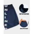 thumbnail image 4 of 7" High Waisted Athletic Shorts for Women Quick Drying Running Gym Workout Shorts with 3 Secure Zip Pockets Navy Blue XS, 4 of 7