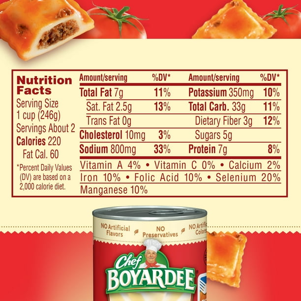 Chef Boyardee Beef Ravioli in Tomato Sauce, Microwave Pasta Lunch Meal, 15  oz Can - Walmart.com