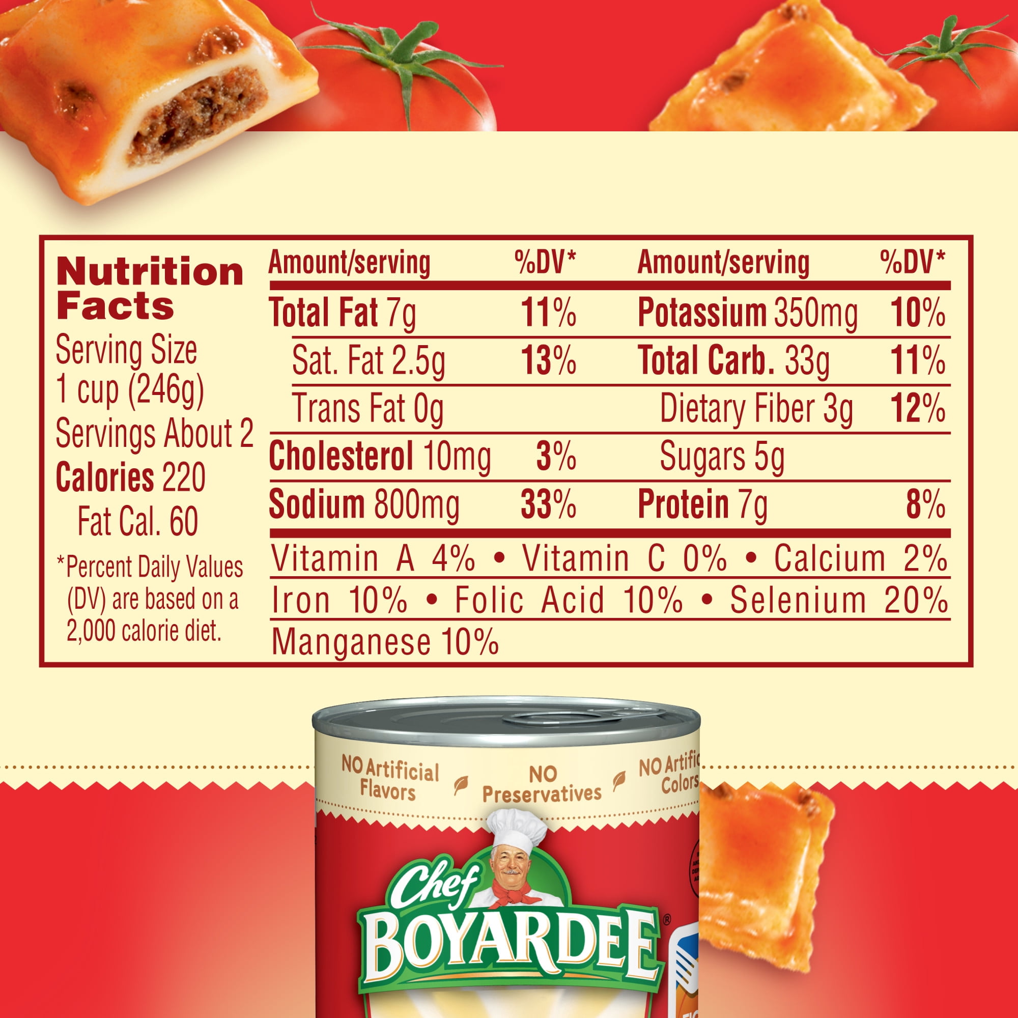 Chef Boyardee Beef Ravioli in Pasta Sauce, Ready-to-Eat Meal, 15 oz. Can (Pack of 4)