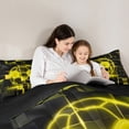 thumbnail image 5 of Erosebridal Ball Games Bedding Full Comforter Set,Football Sport Bedding Full Comforter Set,Yellow Neon Light Bedding Sets Full with Comforter,Super Cozy Room Decoration Reversible，3 Pieces, 5 of 8