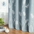 thumbnail image 4 of 1pc Embroidery Faux Linen Blackout Wide Curtains Grommet Drape for Bedroom, Living Room Patio Door, 4 of 8