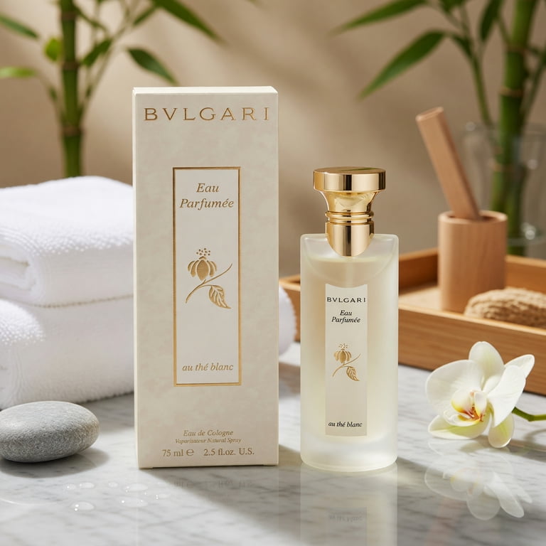 Bvlgari, White Eau De Cologne Spray, 2.5 Oz, Floral Woody Musk