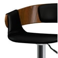 thumbnail image 3 of Simpli Home Farrell Adjustable Swivel Bar Stool in Black Vegan Faux Leather, 3 of 10