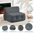 thumbnail image 5 of Mixoy Single Sofa Chair, Armless Floor Sofa for Living Room  (Dark Grey, 1PC), 5 of 5