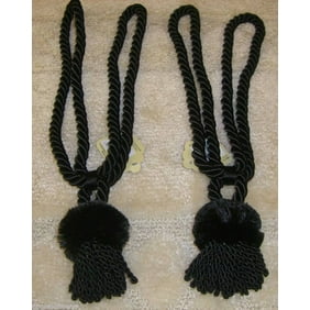 2pcs Rope Window Curtain Jade Tassel Tiebacks Binding Rope Tie