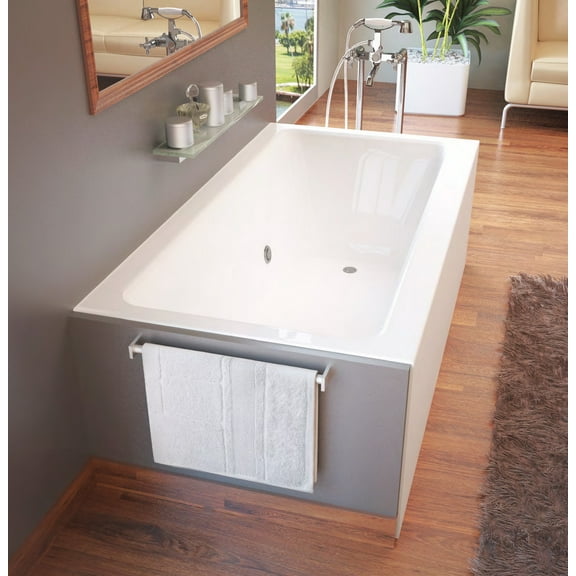 Atlantis Whirlpools Soho 32 x 60 Front Skirted Air Massage Tub with Left Drain in White