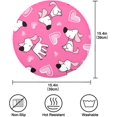 thumbnail image 4 of GZHJMY Puppy Love Pattern Round Placemats Non-Slip Heat Resistant Placemat for Dining Table Kichen Party Table Diameter Decor 15.4 inch Set of 6 Table Mat, 4 of 7