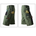 thumbnail image 4 of HOOMEUMY Mens Cargo Shorts Stylish Lightweight Casual Summer Elastic Waist Basketball Baseball Short Pants with Pockets Army Green 38, 4 of 9