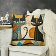 thumbnail image 2 of SHANXI Black Cat Mid Century Pillow Covers Midcentury Modern Throw Pillow Covers  Retro Decor Halloween Pillowcase for Couch Home Sofa Bedroom 18x18in, 2 of 5
